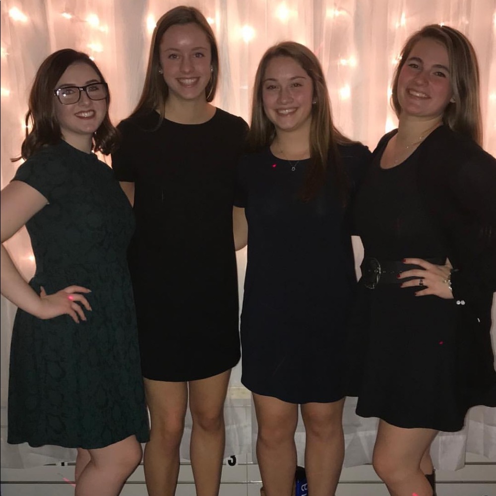 Dark green semi-formal dress